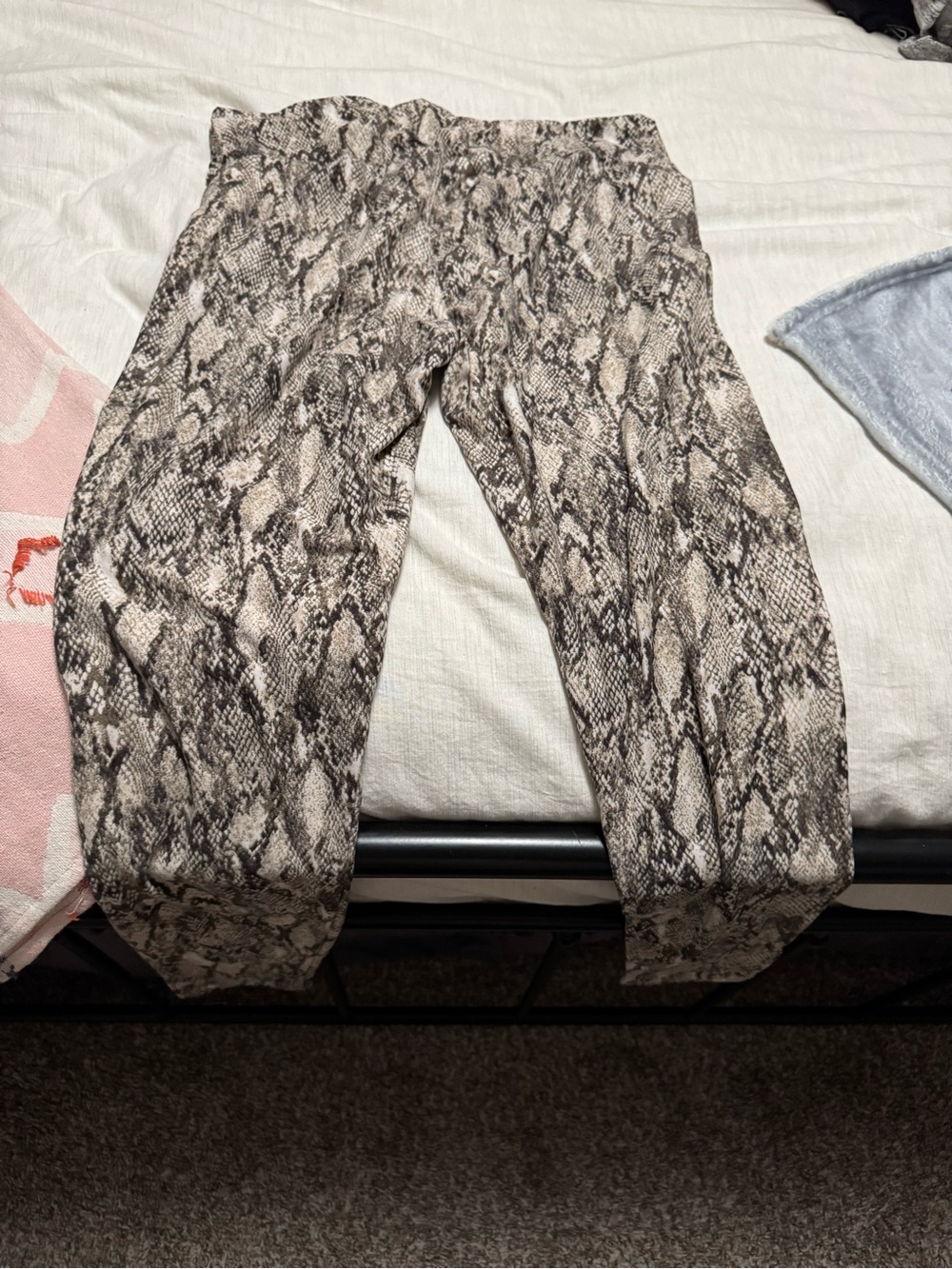 LuLaRoe Snake Print Leggings in Beige and Brown